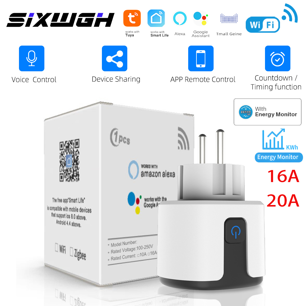SIXWGH Tuya Smart Socket WIFI  - Crt Monitor Stand ulasan dan harga