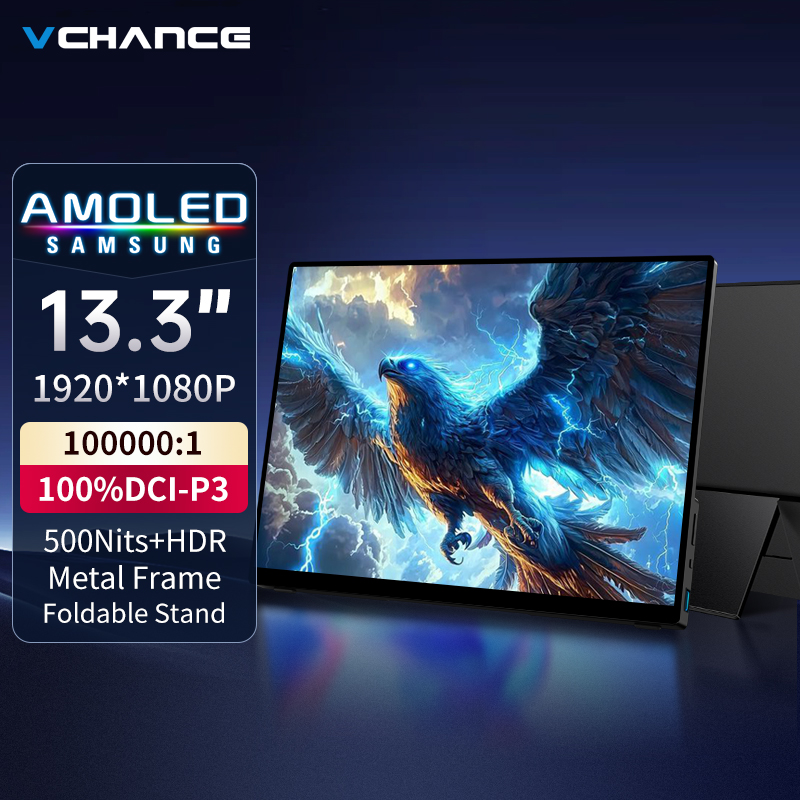 VCHANCE 13.3'' OLED Portable M - Crt Monitor Stand ulasan dan harga