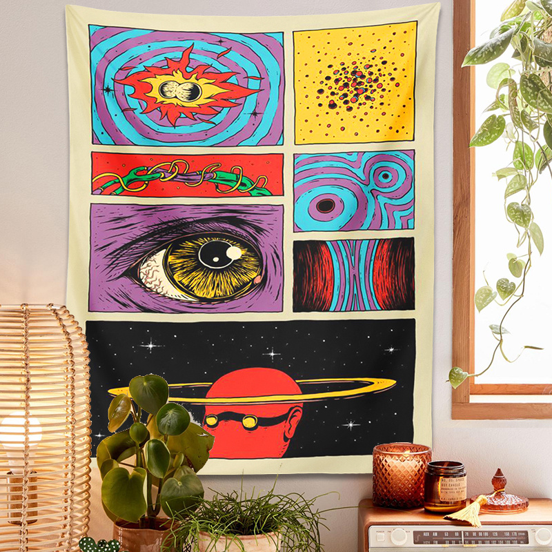 VIKAMA Psychedelic Collage Art - Retro Gaming Gadgets ulasan dan harga