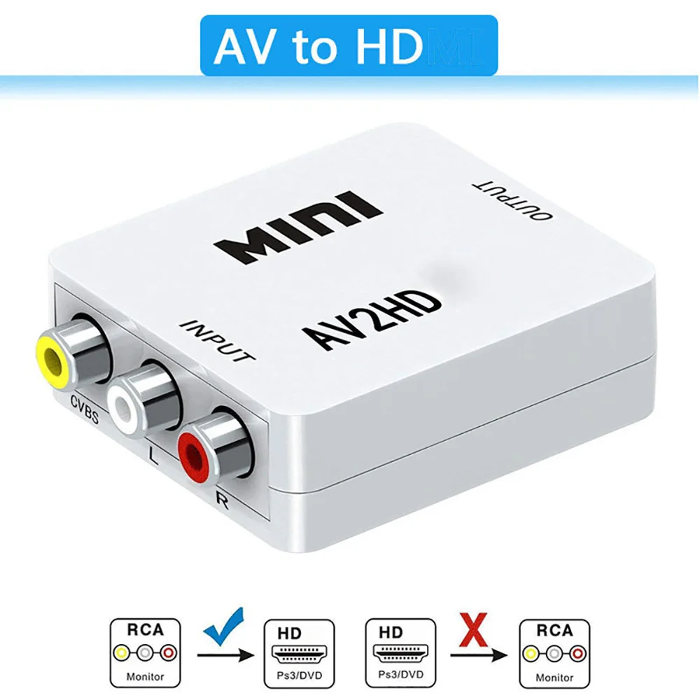 RCA AV to HDMI Converter 1080P - Composite Rca Cable ulasan dan harga