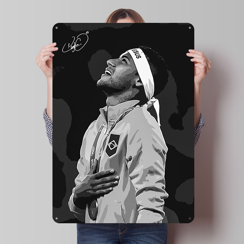 Neymar Jr. Portrait Poster Cus - Retro Gaming Gadgets ulasan dan harga