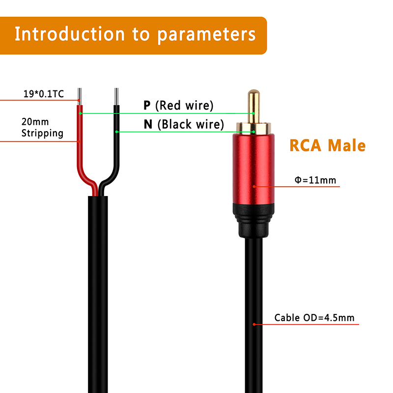 1PCS Speaker Wire RCA Male Plu - Composite Rca Cable ulasan dan harga