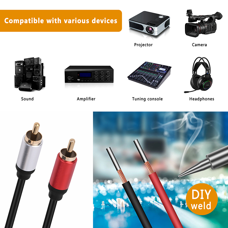 1PCS Speaker Wire RCA Male Plu - Composite Rca Cable ulasan dan harga