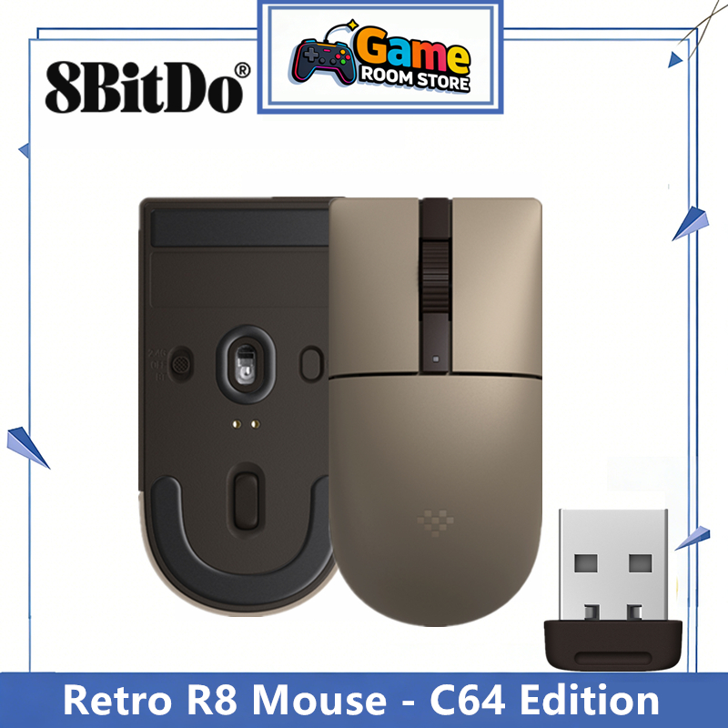 8BitDo Retro R8 Mouse - C64 Ed - Retro Gaming Style ulasan dan harga