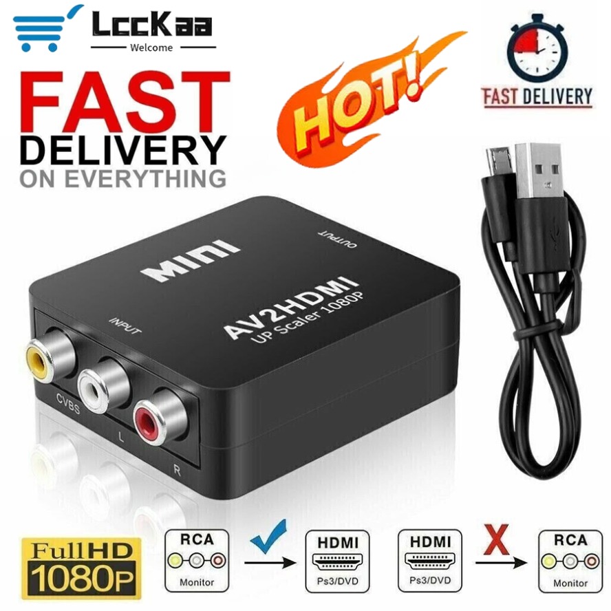 AV TO HDMI-compatible Adapter  - Composite Rca Cable ulasan dan harga