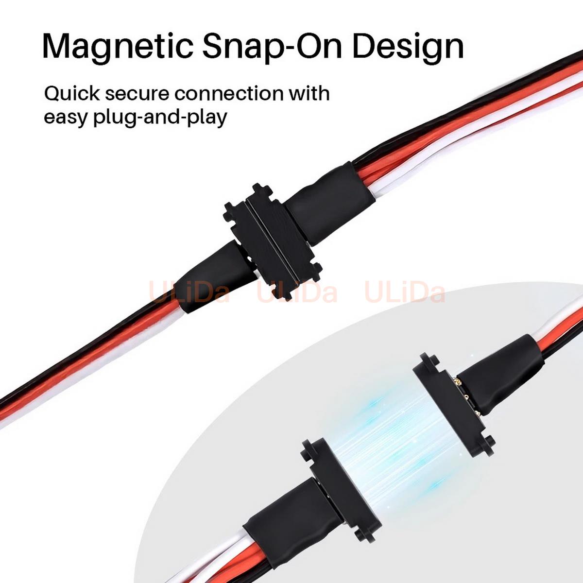 3-Pin Magnetic Snap-on 1 to 2  - Composite Rca Cable ulasan dan harga