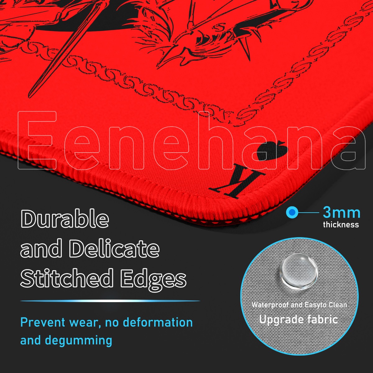 Black Red Poker Style Mat 40x4 - Retro Gaming Corps ulasan dan harga